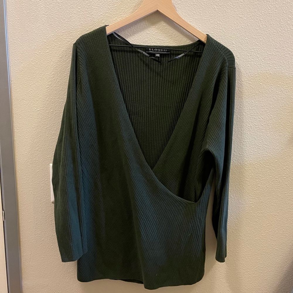 Eloquii false wrap sweater